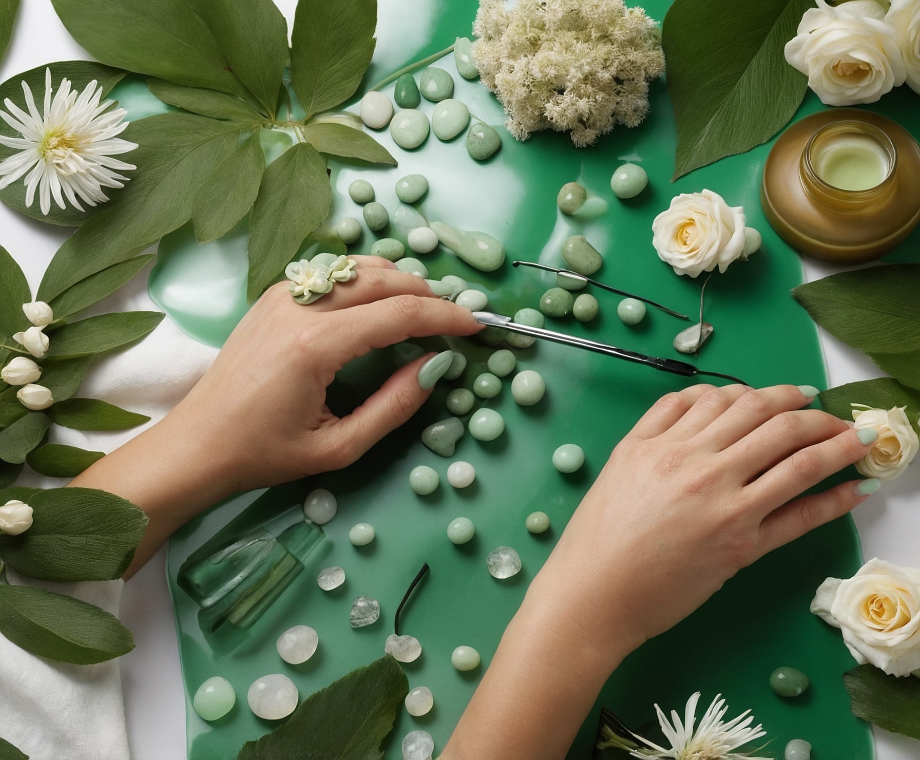 Transformación de uñas arte en manicura